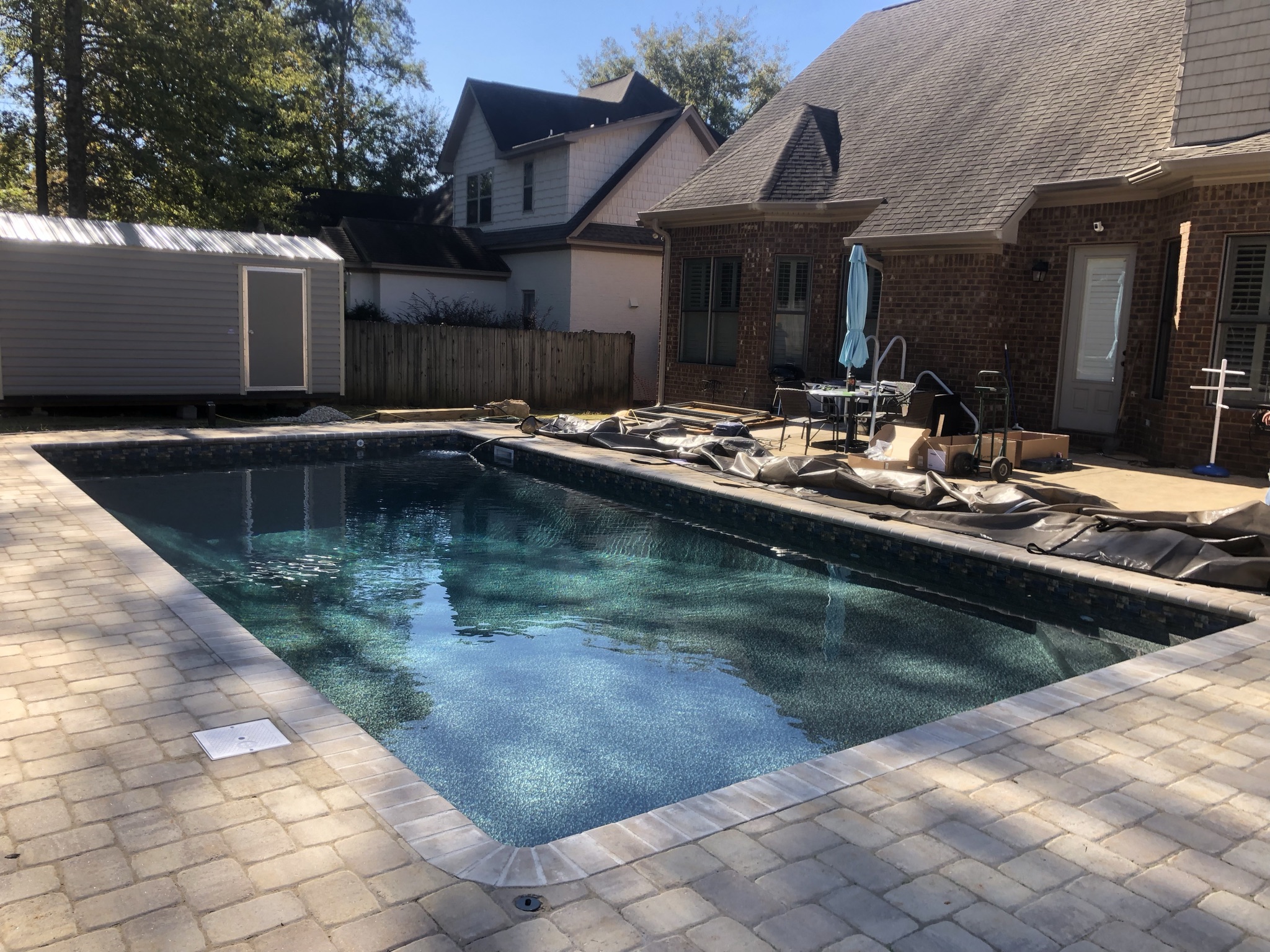 Full view of safety cover installation &mdash; Echols residence, Opelika area